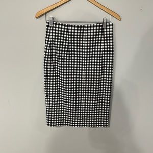 Dynamite Checker Pencil Skirt